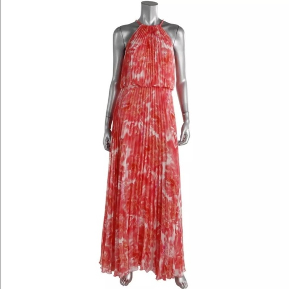 Stunning High Neck Blouson Maxi Dress